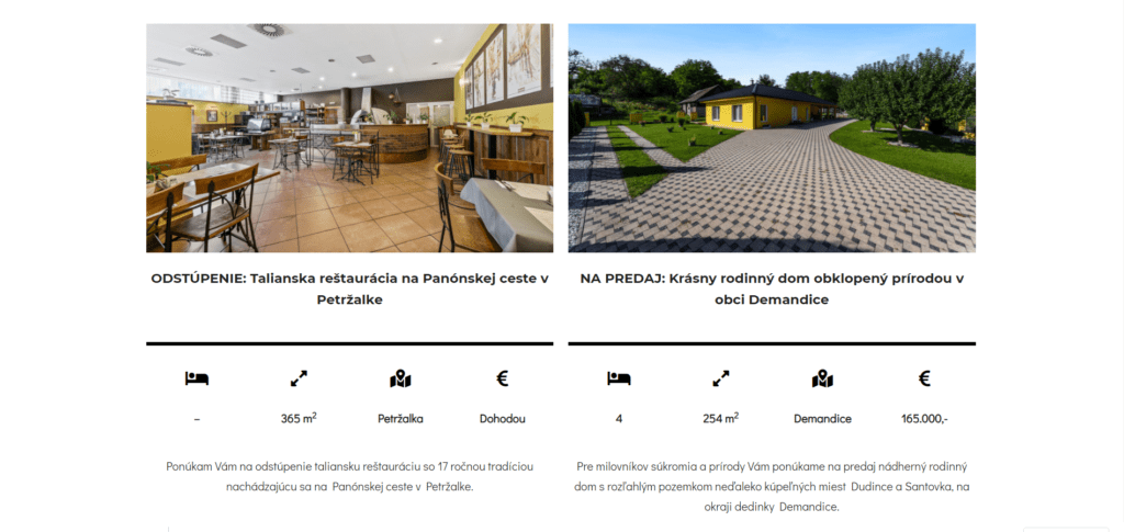 inzercia na realitných portálov